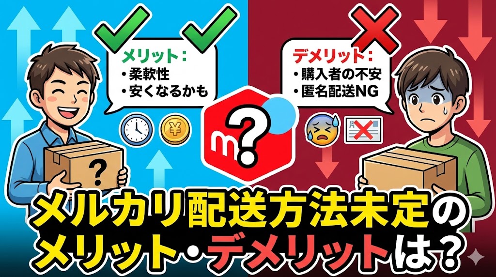 メルカリの配送方法未定のメリット・デメリットは？