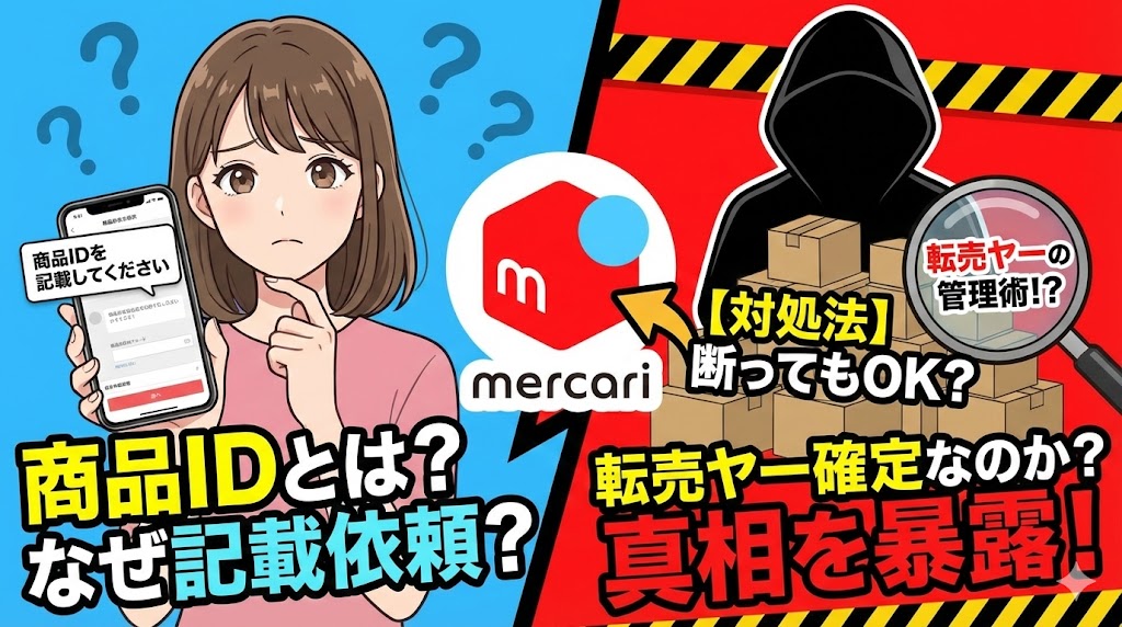 メルカリ商品IDとは?記載依頼された理由はなぜ?転売ヤーなのか