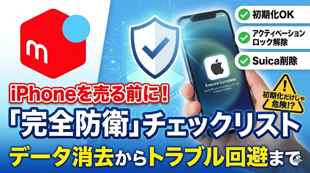iPhoneをメルカリで売る前に！データ消去からトラブル回避まで「完全防衛」チェックリスト