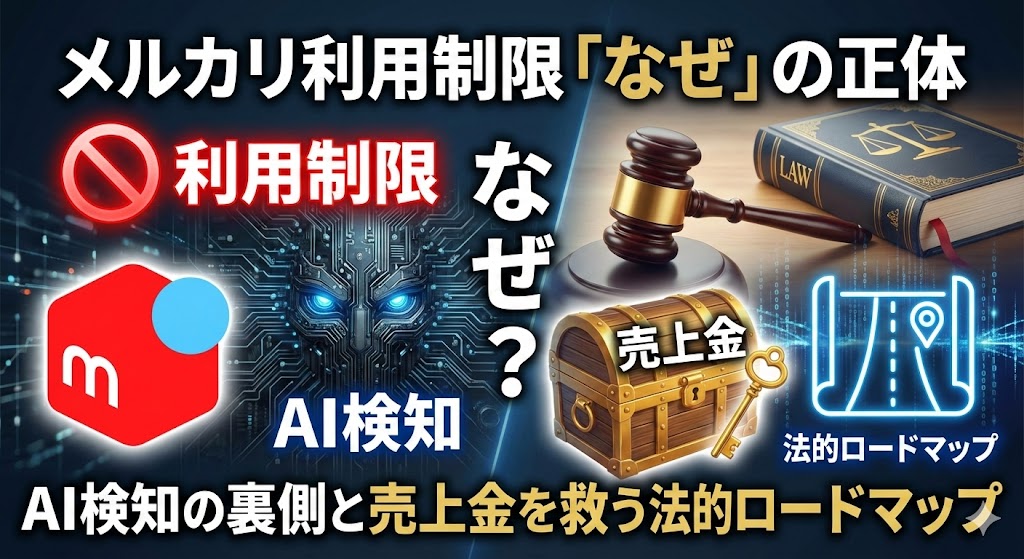 メルカリ利用制限「なぜ」の正体｜AI検知の裏側と売上金を救う法的ロードマップ