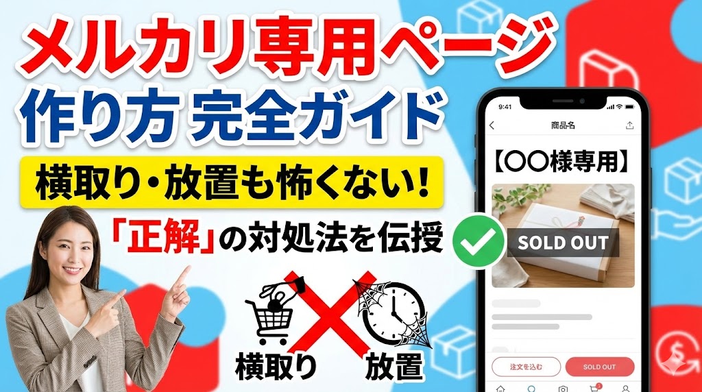 メルカリ専用ページの作り方完全ガイド｜横取り・放置も怖くない「正解」の対処法